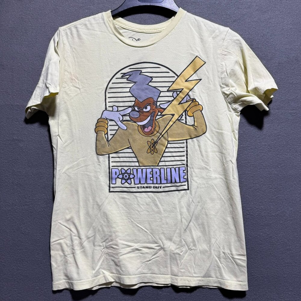 Disney Powerline Goofy Vintage T-Shirt Adult Size Medium Yellow